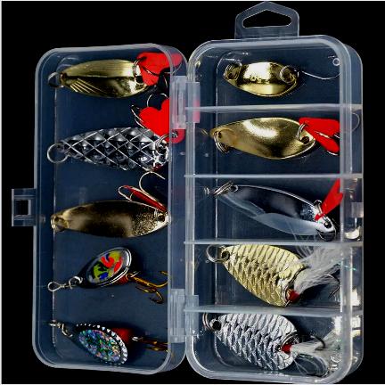 10 pc Casting Spoon inline spinner set