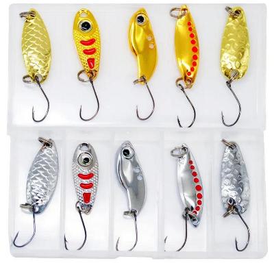 10 pc casting lures #7 single hook 3-5 grams